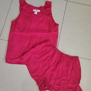 Red Silk Pajama Set